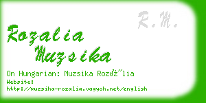 rozalia muzsika business card